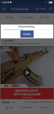 Direct Facebook Downloader android App screenshot 0