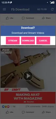 Direct Facebook Downloader android App screenshot 1